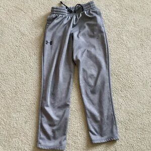 Under Armour Youth Sweatpants Athletic Joggers Medium Boys Grey Winter Pants